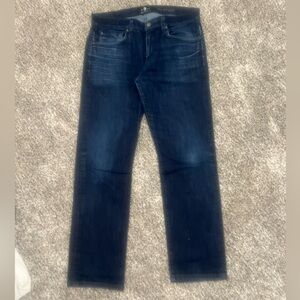 7 For All Mankind Dark Blue Straight Jeans